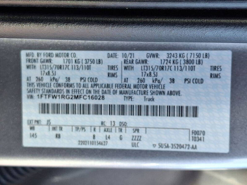 2021 Ford F-150 Raptor