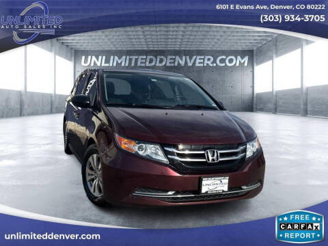 2015 Honda Odyssey for sale at Unlimited Auto Sales in Denver CO