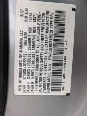 2007 Honda Odyssey EX