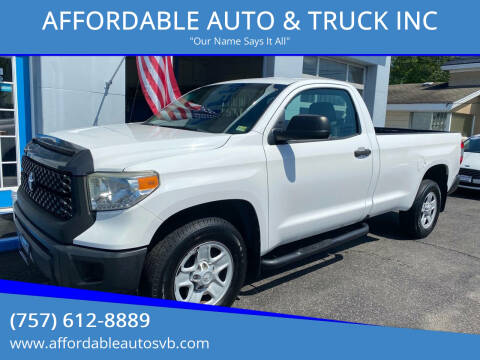 2015 Toyota Tundra for sale at AFFORDABLE AUTO & TRUCK INC in Virginia Beach VA