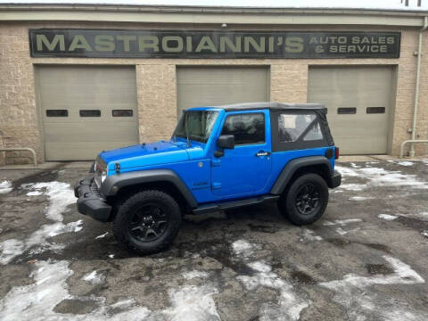 2015 Jeep Wrangler for sale at Mastroianni Auto Sales in Palmer MA