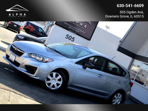 2017 Subaru Impreza for sale at Alpha Luxury Motors in Downers Grove IL