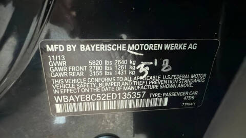 2014 BMW 7 Series 750Li