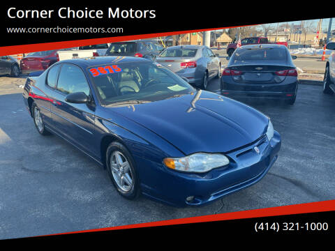 2004 Chevrolet Monte Carlo for sale at Corner Choice Motors in West Allis WI