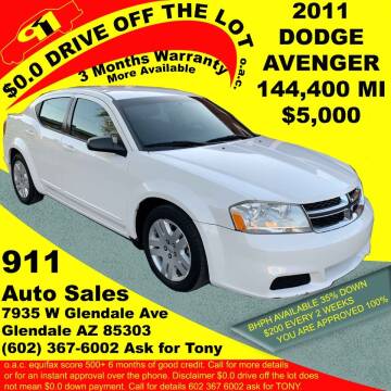 2011 Dodge Avenger for sale at 911 AUTO SALES LLC in Glendale AZ