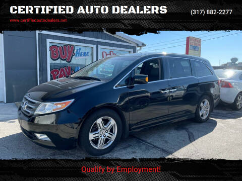 2012 Honda Odyssey for sale at CERTIFIED AUTO DEALERS in Greenwood IN