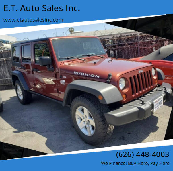 2008 Jeep Wrangler Unlimited for sale at E.T. Auto Sales Inc. in El Monte CA
