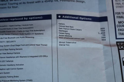 2019 Maserati GranTurismo Sport