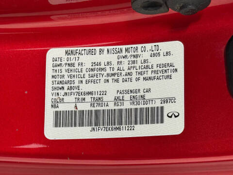 2017 Infiniti Q60 Red Sport 400