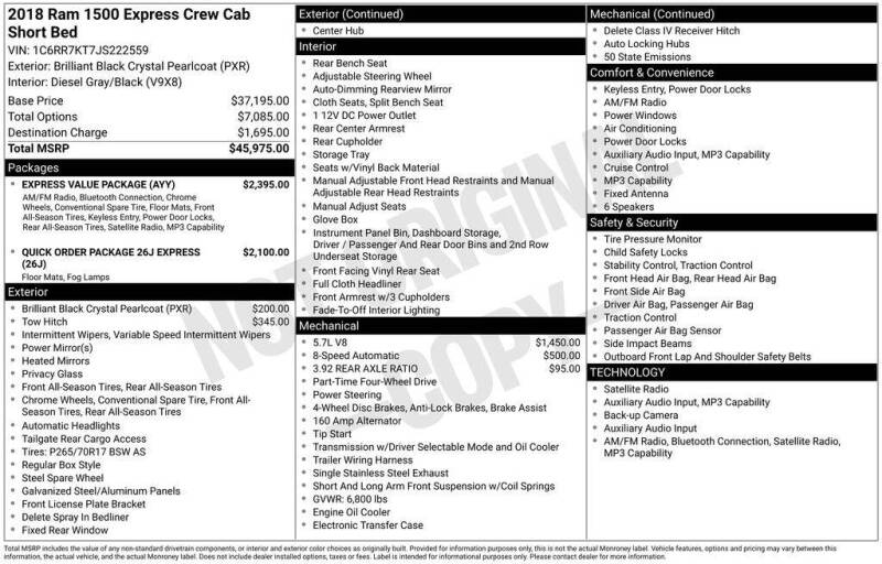 2018 RAM 1500 Express