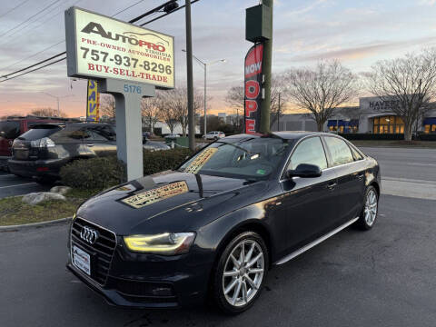 2014 Audi A4 for sale at AutoPro Virginia LLC in Virginia Beach VA