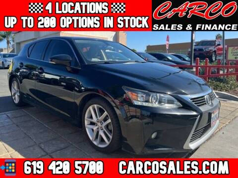 2015 Lexus CT 200h for sale at CARCO SALES & FINANCE in Chula Vista CA