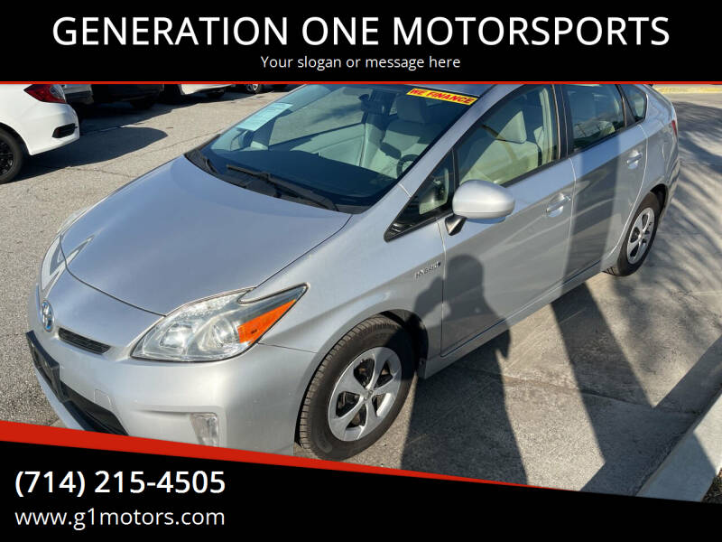 2014 Toyota Prius for sale at Generation 1 Motorsports in Whittier CA