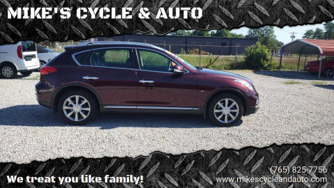 2017 Infiniti QX50 for sale at MIKE'S CYCLE & AUTO in Connersville IN