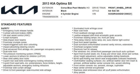 2013 Kia Optima SX