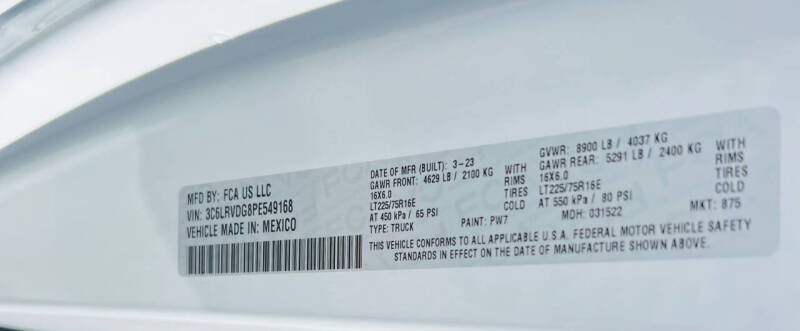 2023 RAM ProMaster 2500 159 WB