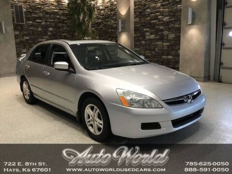 2006 Honda Accord for sale at Auto World Used Cars in Hays KS