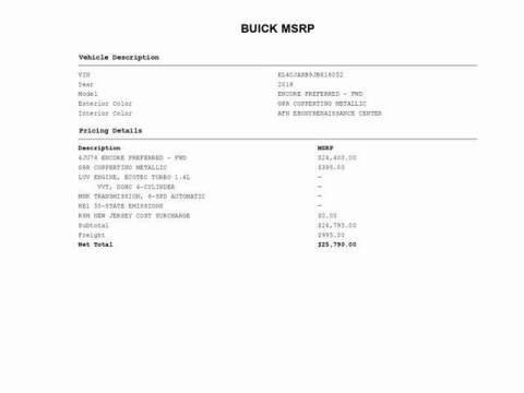 2018 Buick Encore Preferred