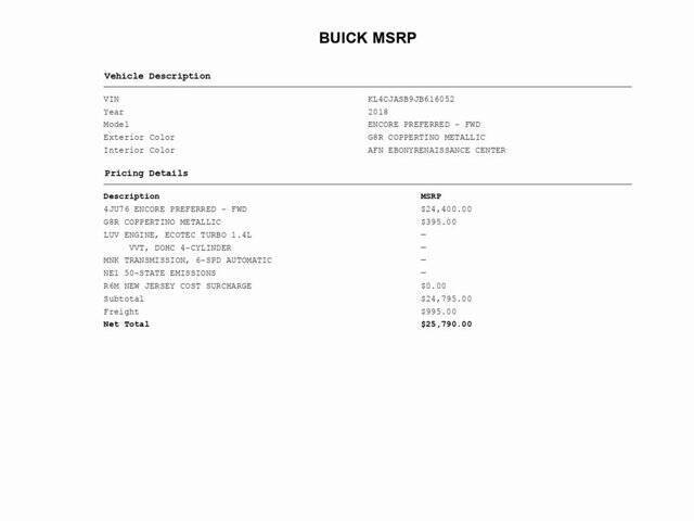 2018 Buick Encore Preferred