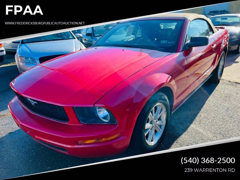 2007 Ford Mustang for sale at FPAA in Fredericksburg VA