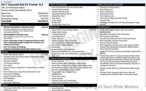 2017 Chevrolet Bolt EV Premier