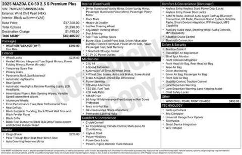 2025 Mazda CX-50 2.5 S Premium Plus