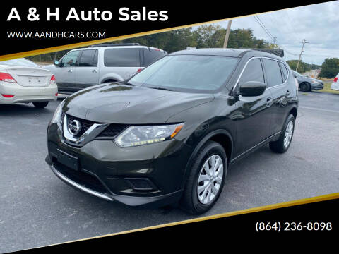 2016 Nissan Rogue for sale at A & H Auto Sales in Greenville SC