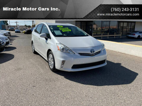 2014 Toyota Prius v for sale at Miracle Motor Cars Inc. in Victorville CA