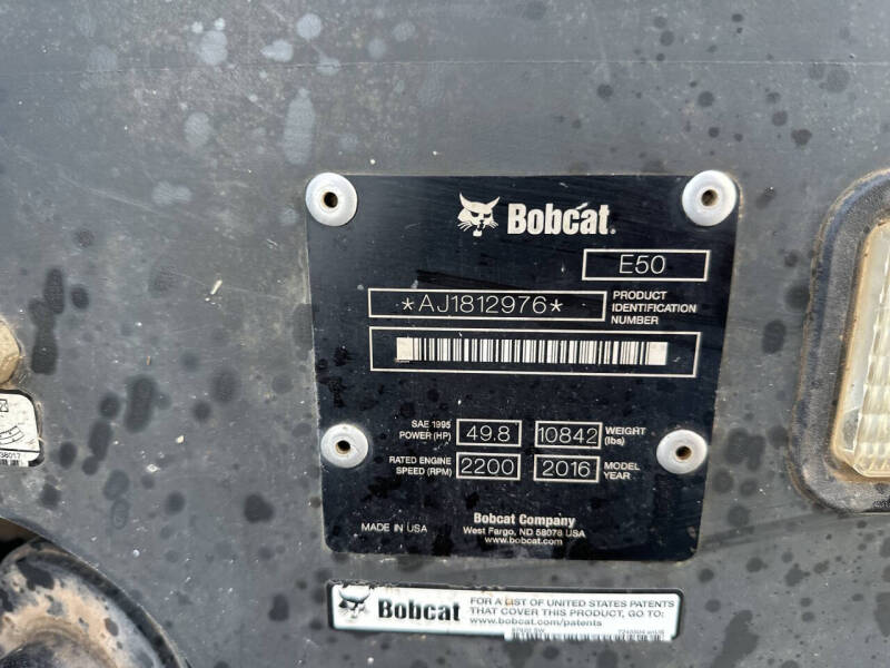 2016 Bobcat E50
