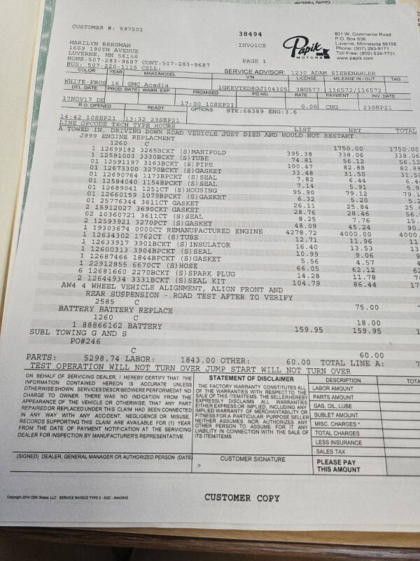 2016 GMC Acadia Denali