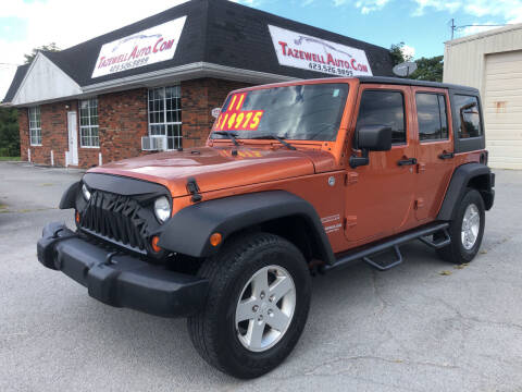 2011 Jeep Wrangler Unlimited for sale at tazewellauto.com in Tazewell TN