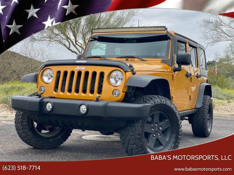 2014 Jeep Wrangler Unlimited for sale at Baba's Motorsports, LLC in Phoenix AZ