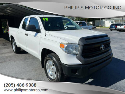 2017 Toyota Tundra for sale at PHILIP'S MOTOR CO INC in Haleyville AL