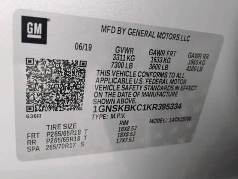 2019 Chevrolet Tahoe LT