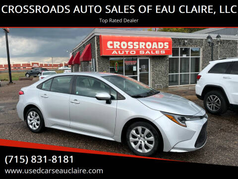 2020 Toyota Corolla for sale at CROSSROADS AUTO SALES OF EAU CLAIRE, LLC in Eau Claire WI