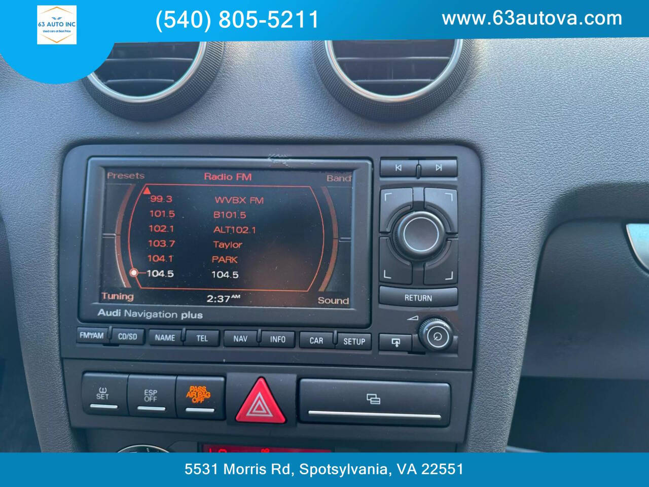 2008 Audi A3 for sale at 63 Auto Inc in Spotsylvania, VA