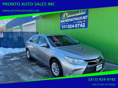 2016 Toyota Camry for sale at PRONTO AUTO SALES INC in Indianapolis IN