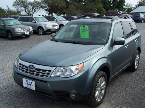 2012 Subaru Forester for sale at B & J Auto Sales in Tunnelton WV