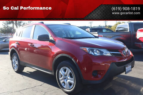 2013 Toyota RAV4 for sale at So Cal Performance in San Diego CA