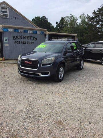 2013 GMC Acadia for sale at Bennett Etc. in Richburg SC