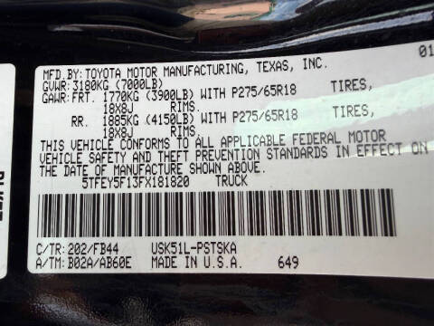 2015 Toyota Tundra SR5