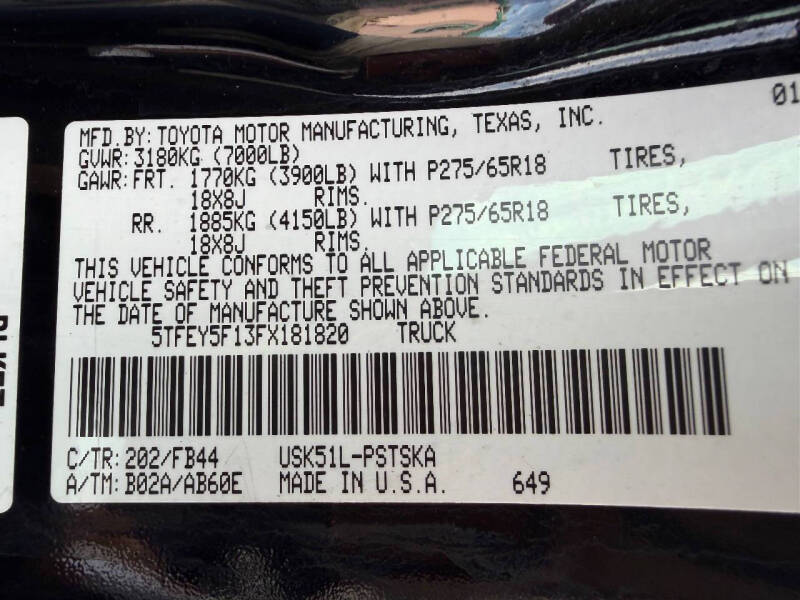 2015 Toyota Tundra SR5