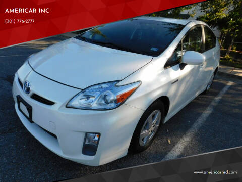 2011 Toyota Prius for sale at AMERICAR INC in Laurel MD