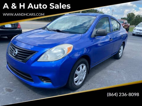 2012 Nissan Versa for sale at A & H Auto Sales in Greenville SC