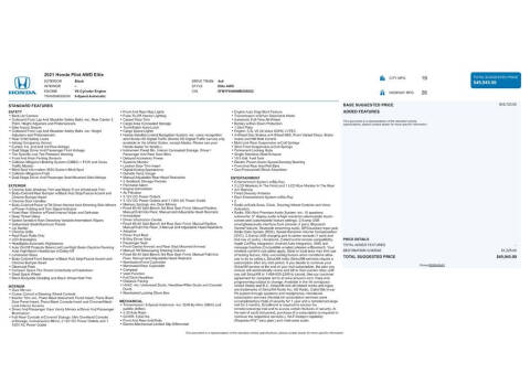 2021 Honda Pilot Elite