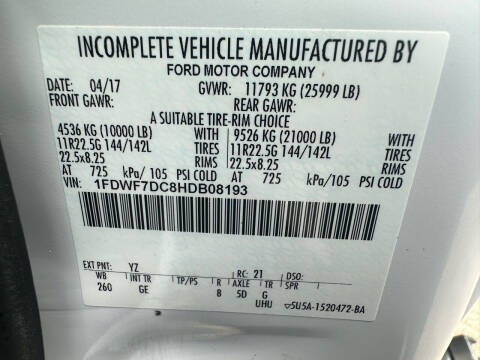 2017 Ford F-750 Super Duty