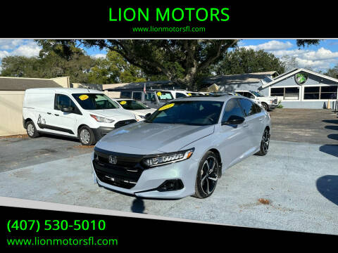 2021 Honda Accord for sale at LION MOTORS in Orlando FL