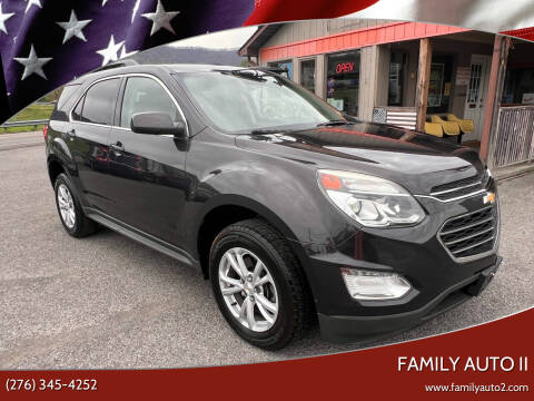 2016 Chevrolet Equinox for sale at FAMILY AUTO II in Pounding Mill VA