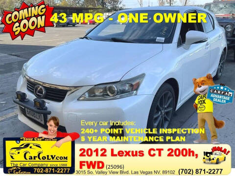 2012 Lexus CT 200h for sale at The Car Company - 249 monthly payments in Las Vegas NV