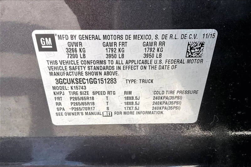 2016 Chevrolet Silverado 1500